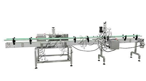 四頭磁力泵灌裝旋蓋生產(chǎn)線/全自動小型液體灌裝生產(chǎn)線