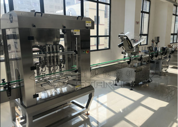 星火辣椒醬灌裝封口機(jī)械設(shè)備展示